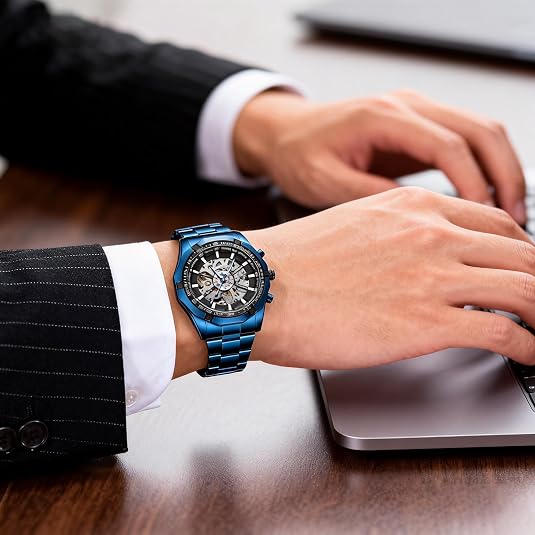 Men's Skull Skeleton Automatic Watch