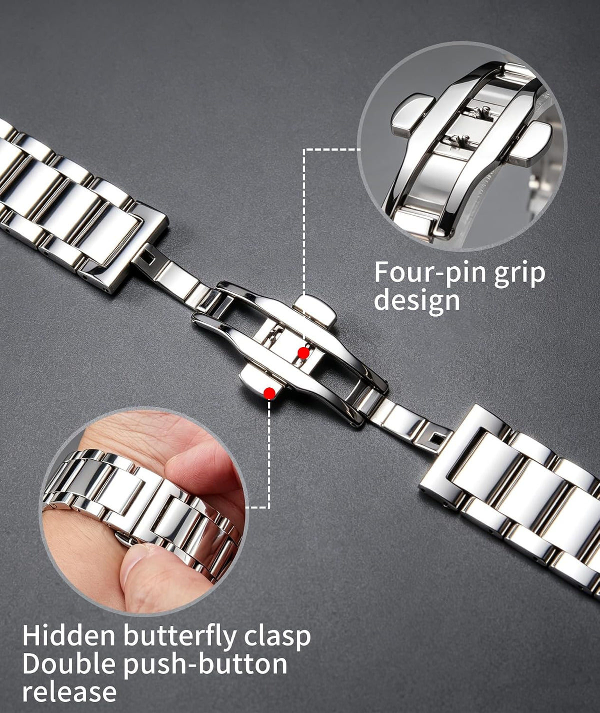 Stainless Steel Watch Replacement Band
