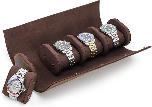 Genuine Leather Watch Travel Case